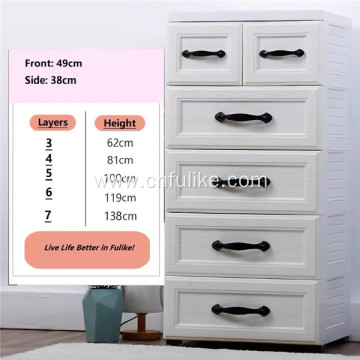 Easy Moving European Plastic Storage Cabinet For Clothes
